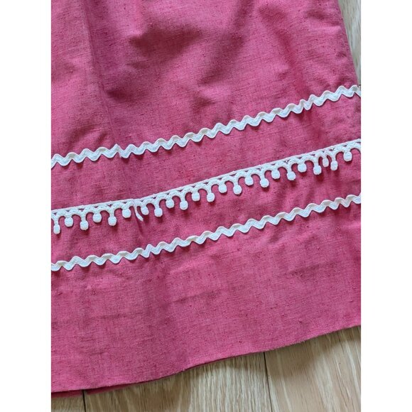 Vintage Sears MCM Button Front Pink Sleeveless Dress At Home Wear Sz 10 USA Made - Picture 10 of 13